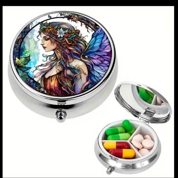 NEW! Portable Mini Medicine/Vitamin Pill Compartment Holder. NWOT - Picture 3 of 4